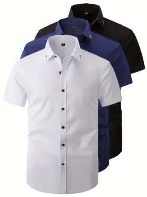 Men's Three-Piece Summer Shirt Set