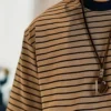 Men's Casual Striped Ripped T-Shirt