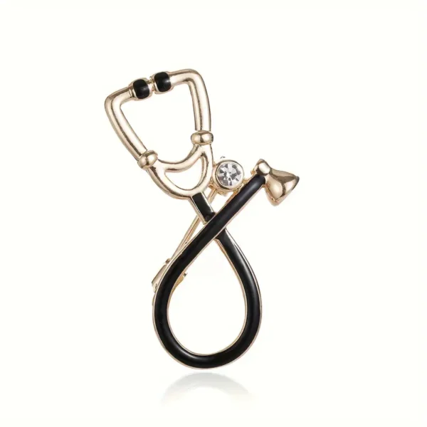 Elegant Stethoscope Brooch Pin