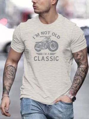 Men's Vintage Motorcycle Graphic T-Shirt