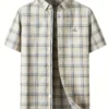 Men's Casual Summer Plaid Shirt