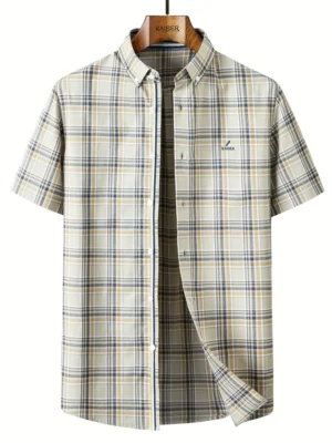 Men's Casual Summer Plaid Shirt