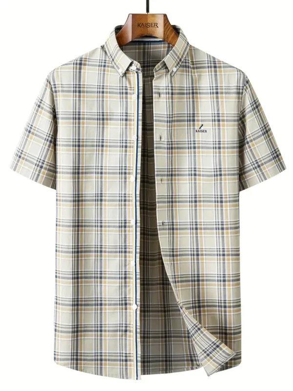 Men's Casual Summer Plaid Shirt