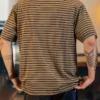 Men's Casual Striped Ripped T-Shirt