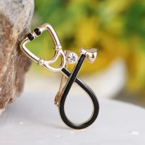 Elegant Stethoscope Brooch Pin