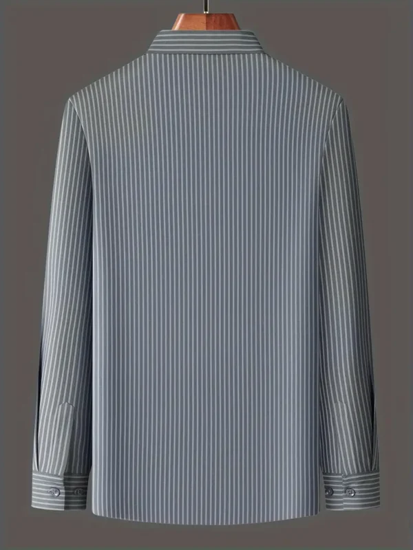 KAISER Men’s Casual Striped Long Sleeve Shirt