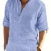 Men's Henley Shirt - Classic Blue