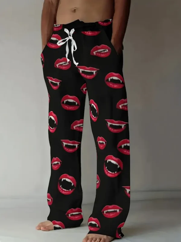 Men's 3D Lips Print Joggers