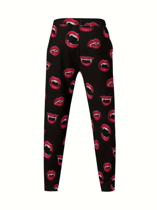 Men's 3D Lips Print Joggers
