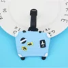Suitcase Pattern Design Luggage Tag Blue